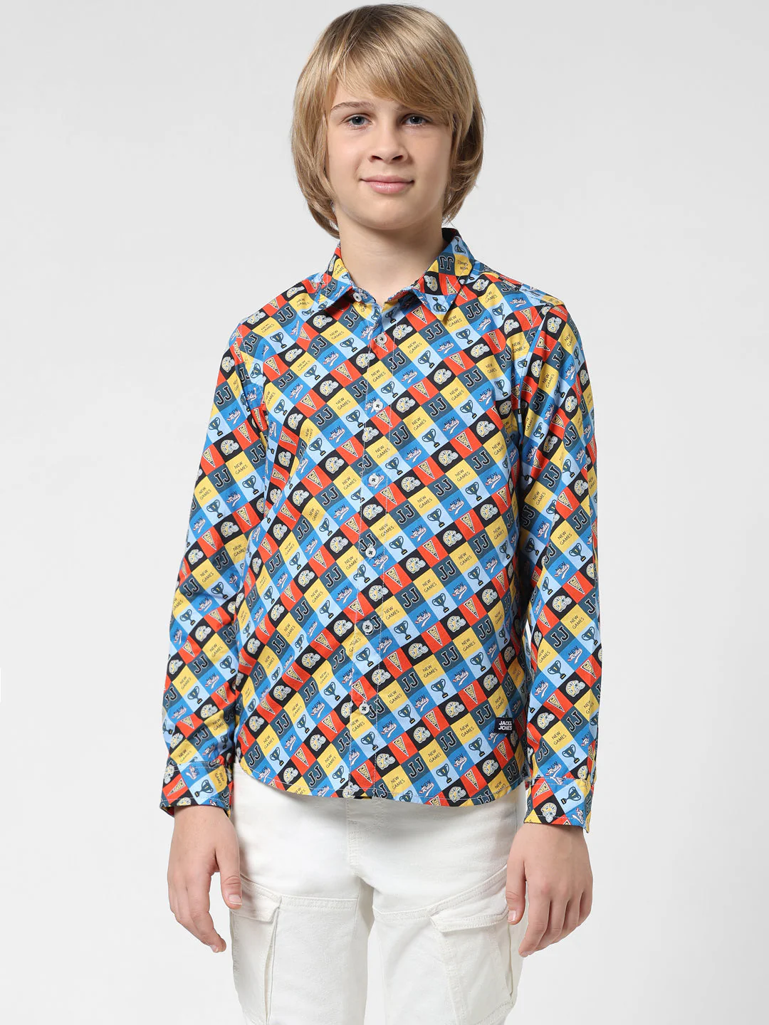 Boys Printed Full Sleeves Shirt - Image 2