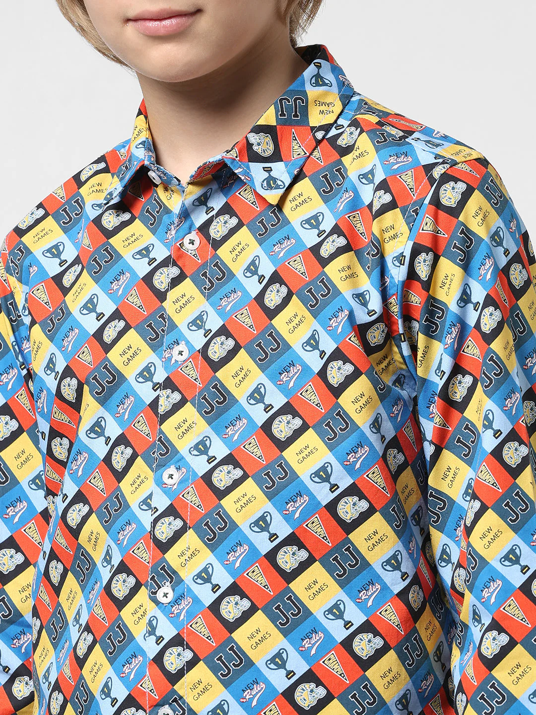 Boys Printed Full Sleeves Shirt - Image 4