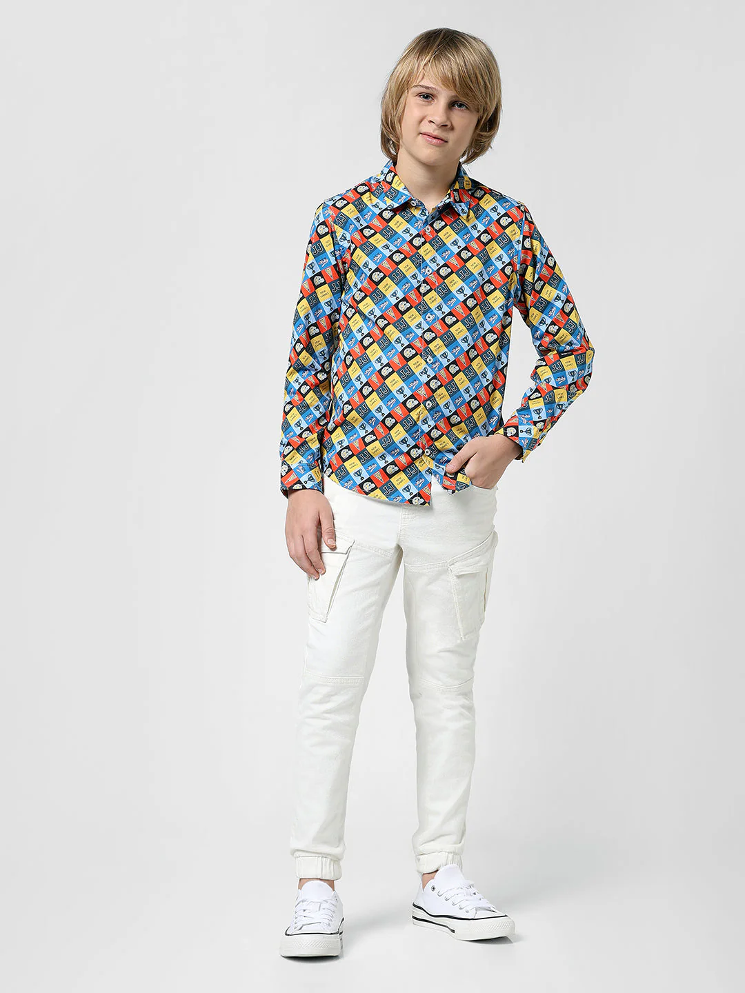 Boys Printed Full Sleeves Shirt - Image 5
