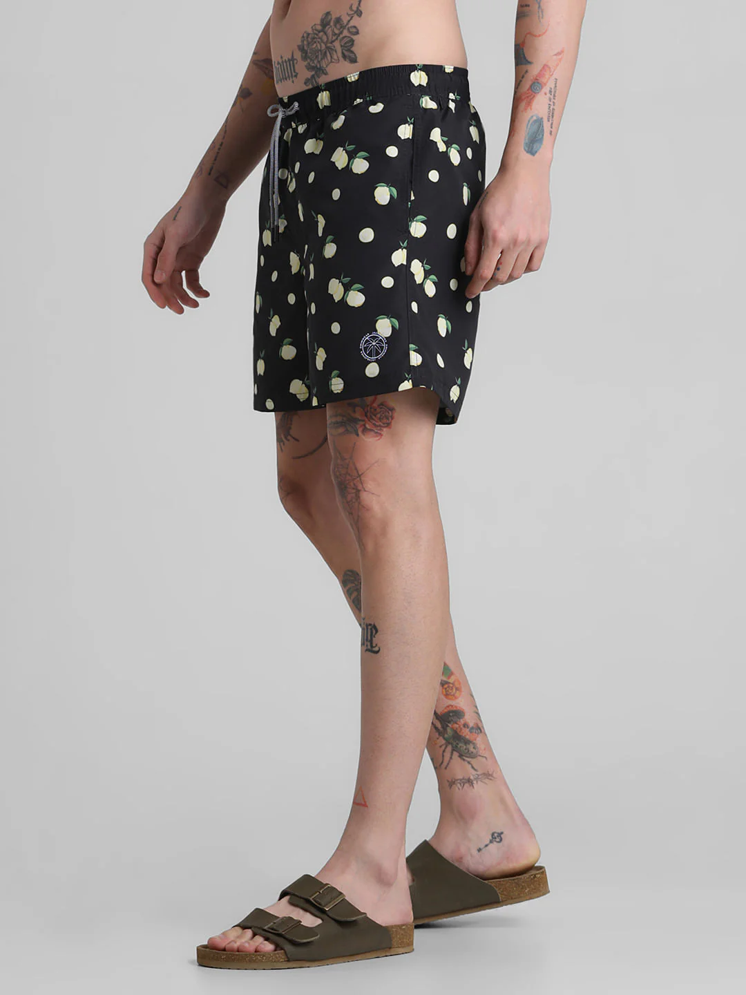 Black Printed Swim Shorts - Image 2