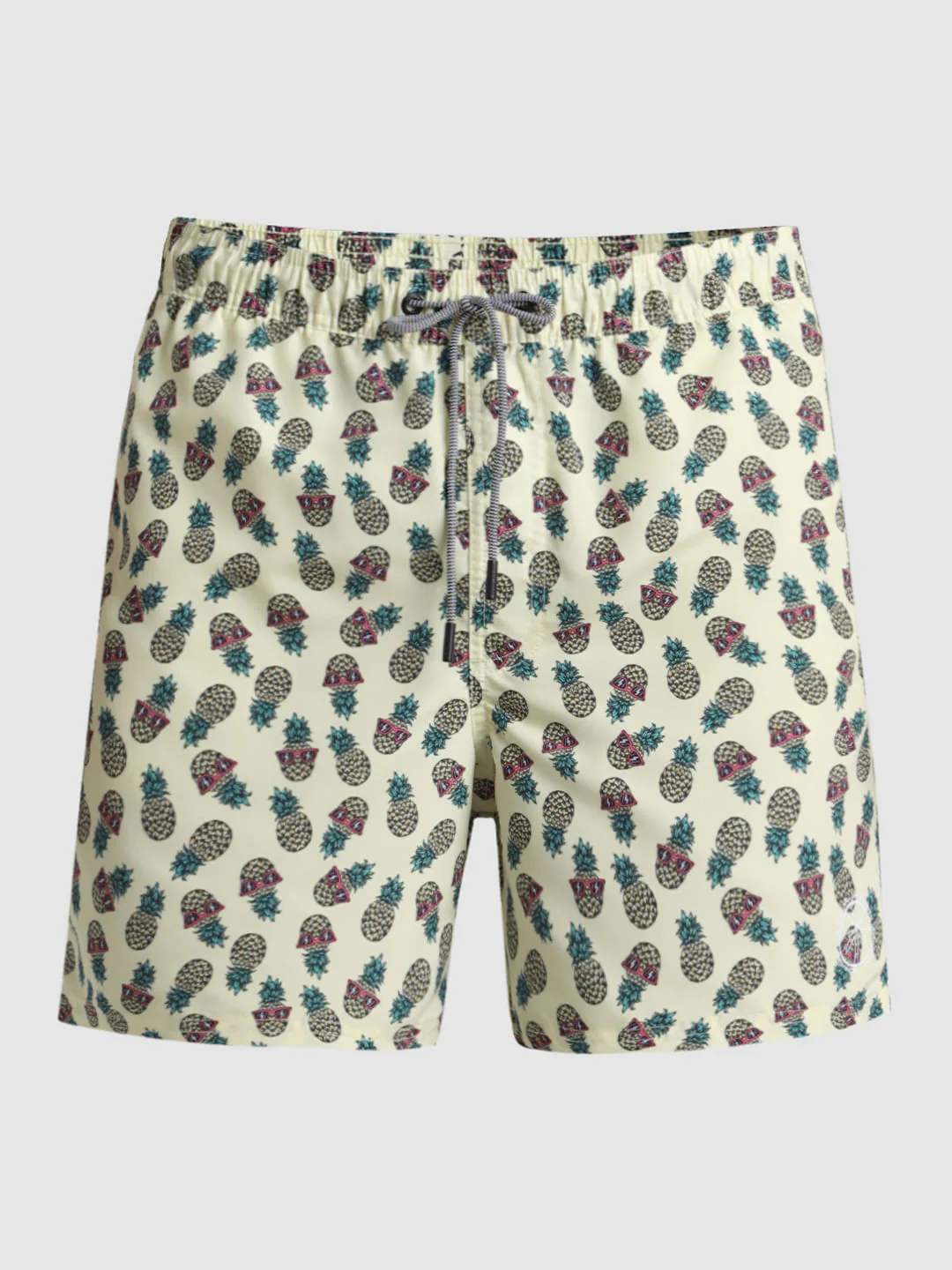 Yellow Abstract Print Swim Shorts - Image 6
