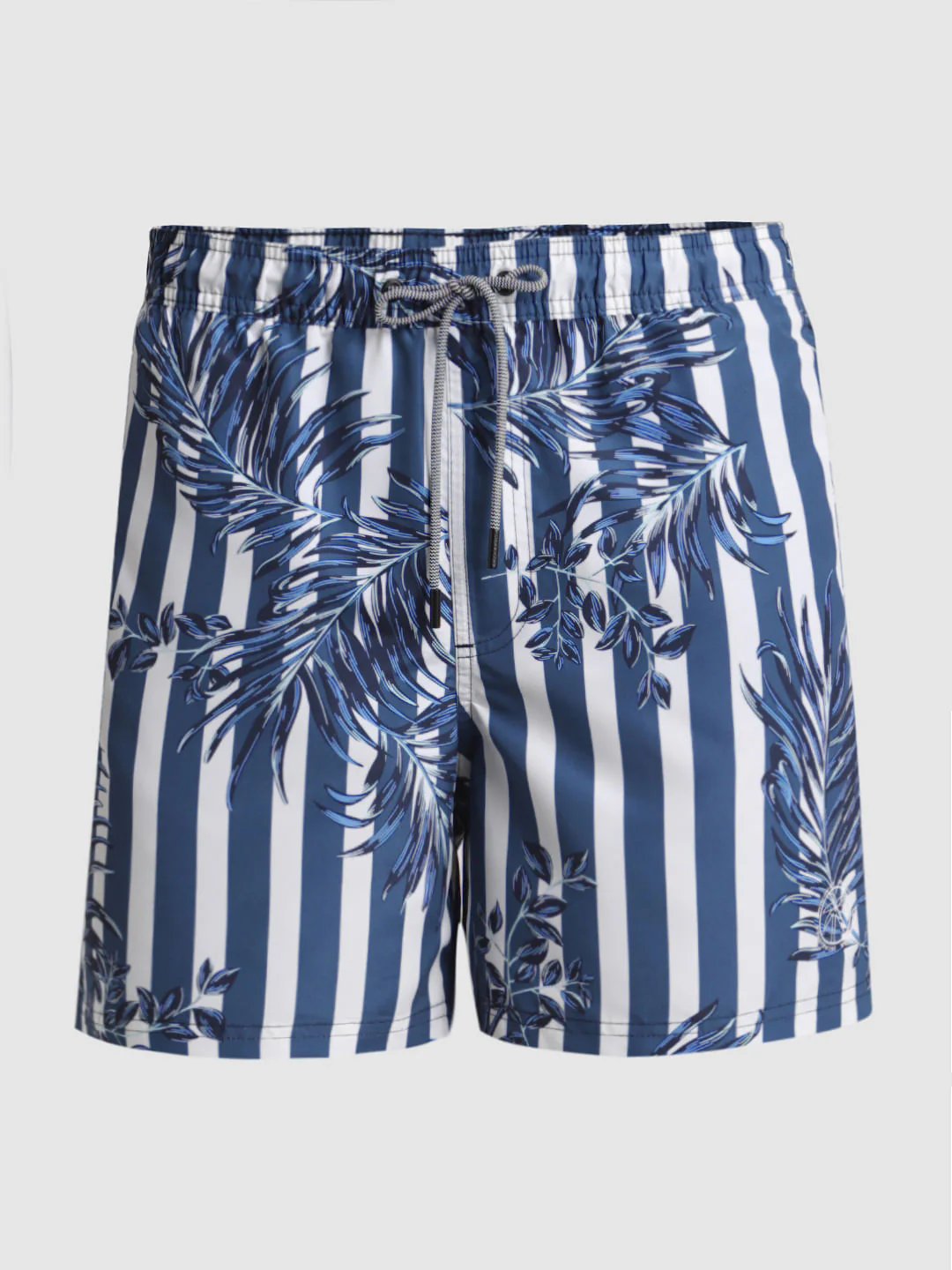 Blues Striped Print Swim Shorts - Image 6