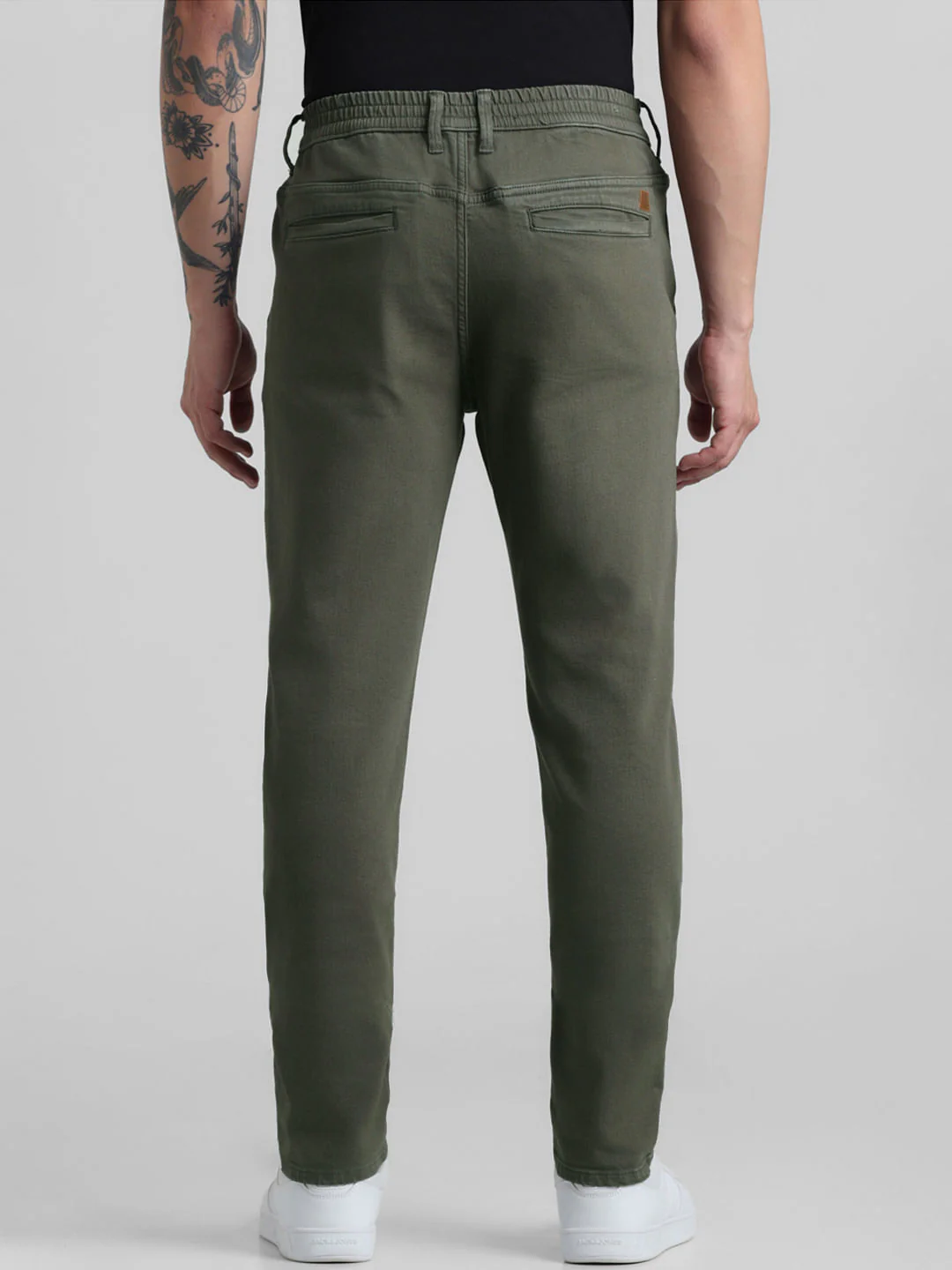 Green Mid Rise Slim Fit Pants - Image 3