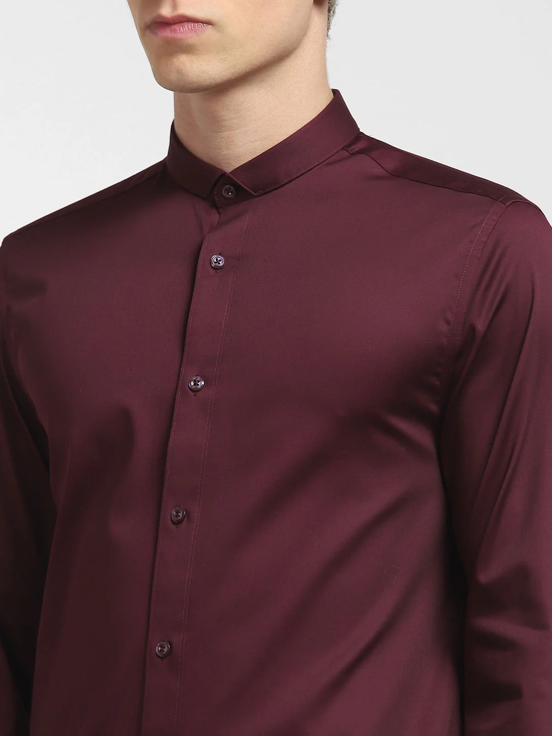 Burgundy Full Sleeves Shirt - Image 5