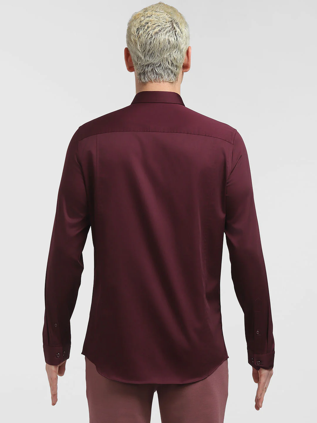 Burgundy Full Sleeves Shirt - Image 8