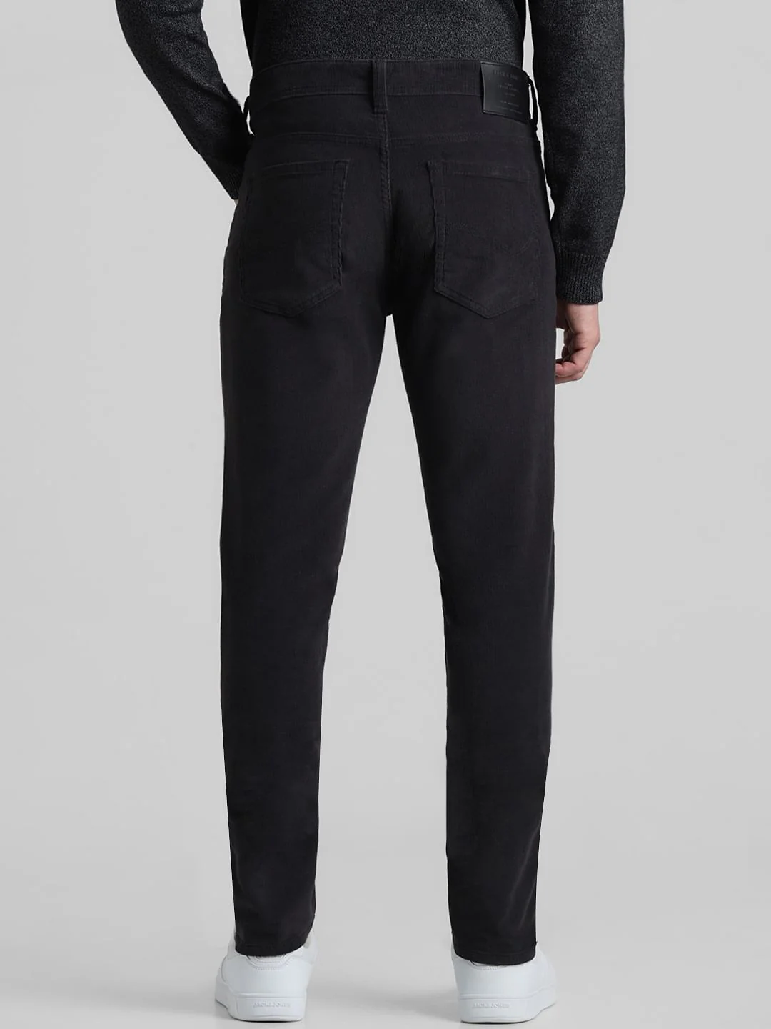 Grey Mid Rise Corduroy Pants - Image 3