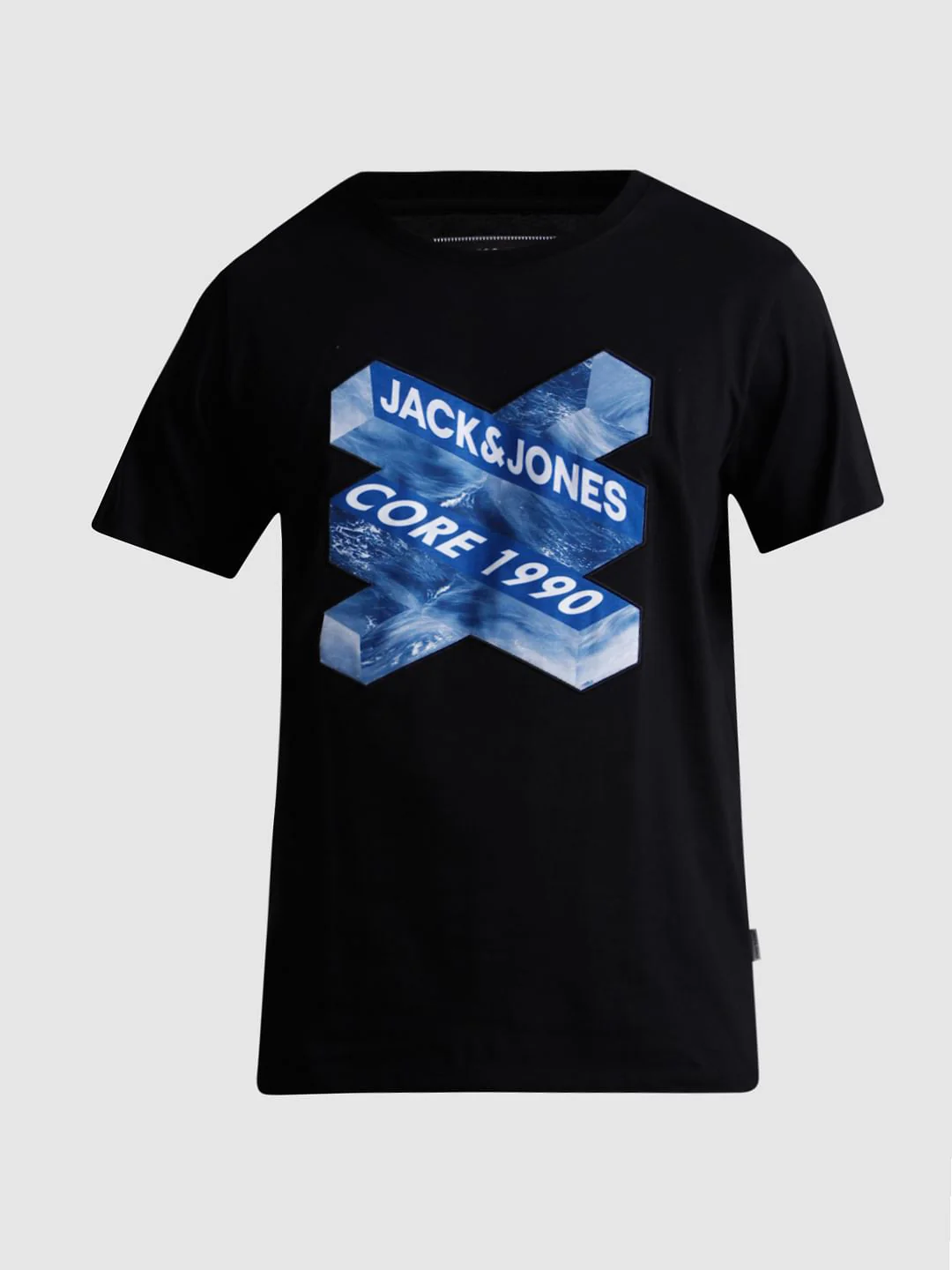 Black Graphic Print Crew Neck T-shirt - Image 7