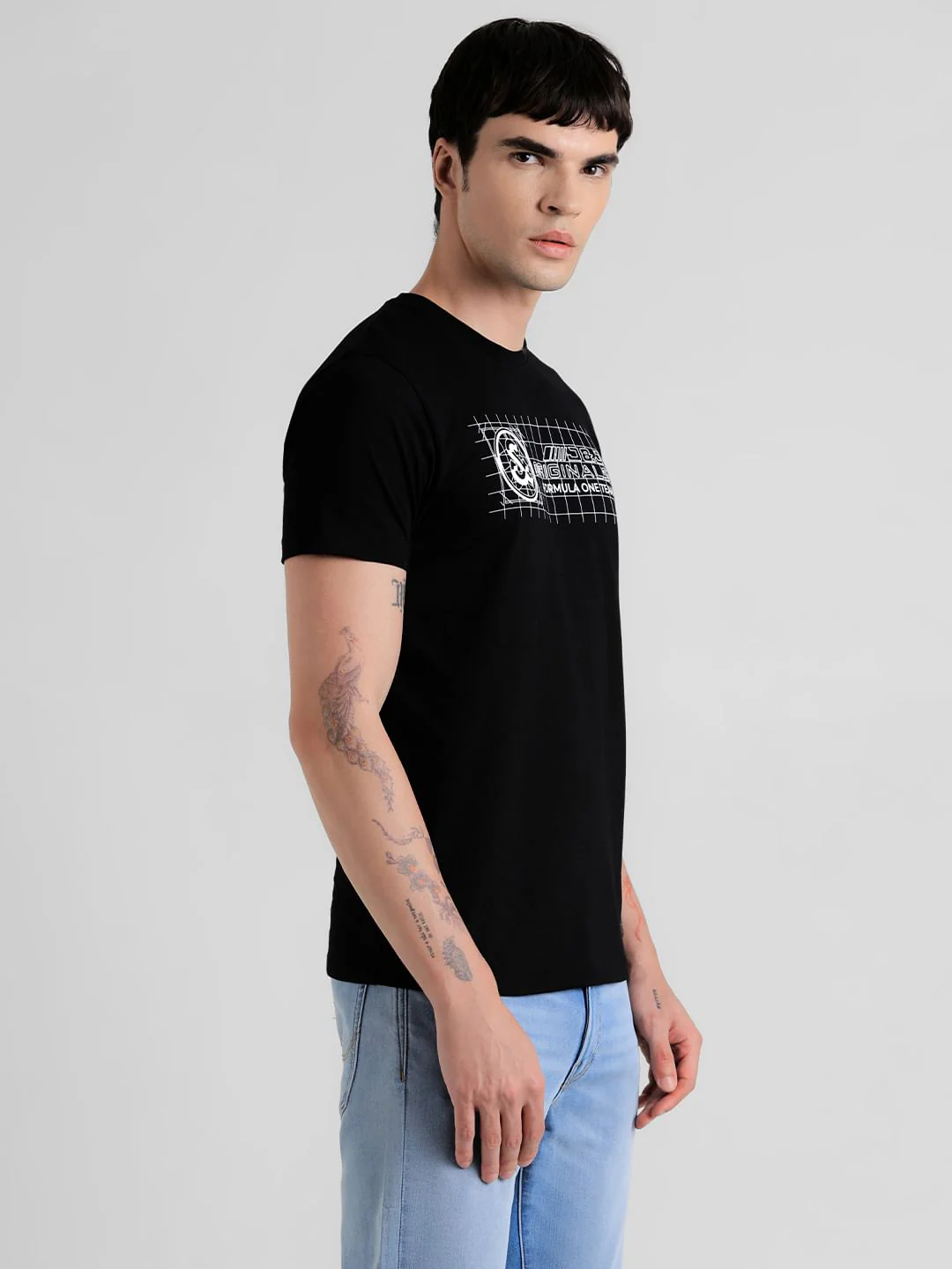 URBAN RACERS by JACK&JONES BLACK GRAPHIC PRINT T-SHIRT - Image 3