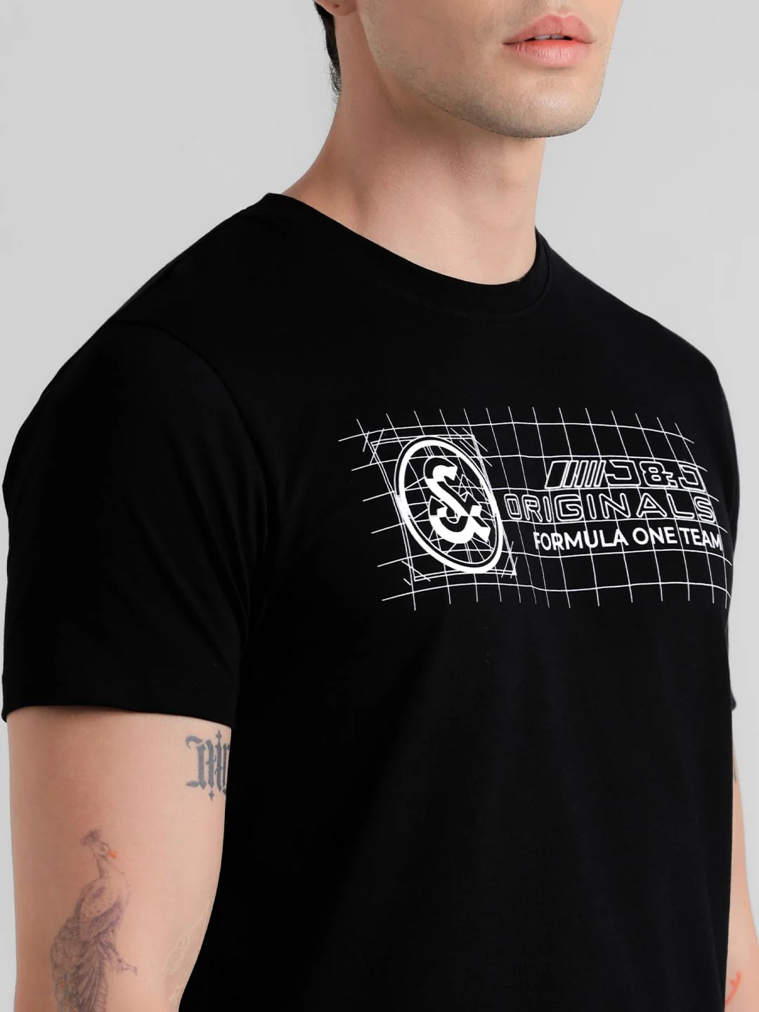 URBAN RACERS by JACK&JONES BLACK GRAPHIC PRINT T-SHIRT - Image 5