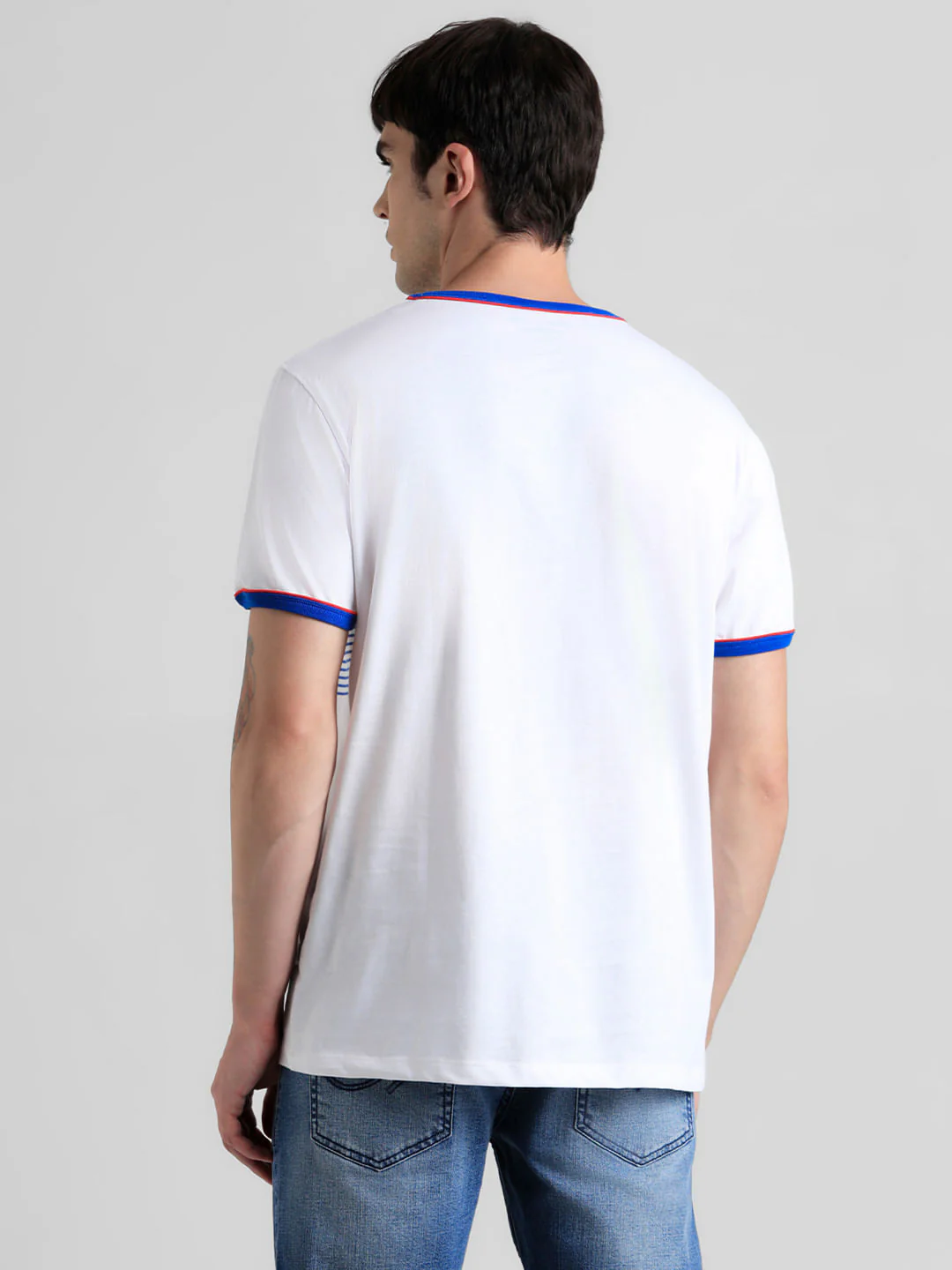 URBAN RACERS by JACK&JONES WHITE STRIPED T-SHIRT - Image 4