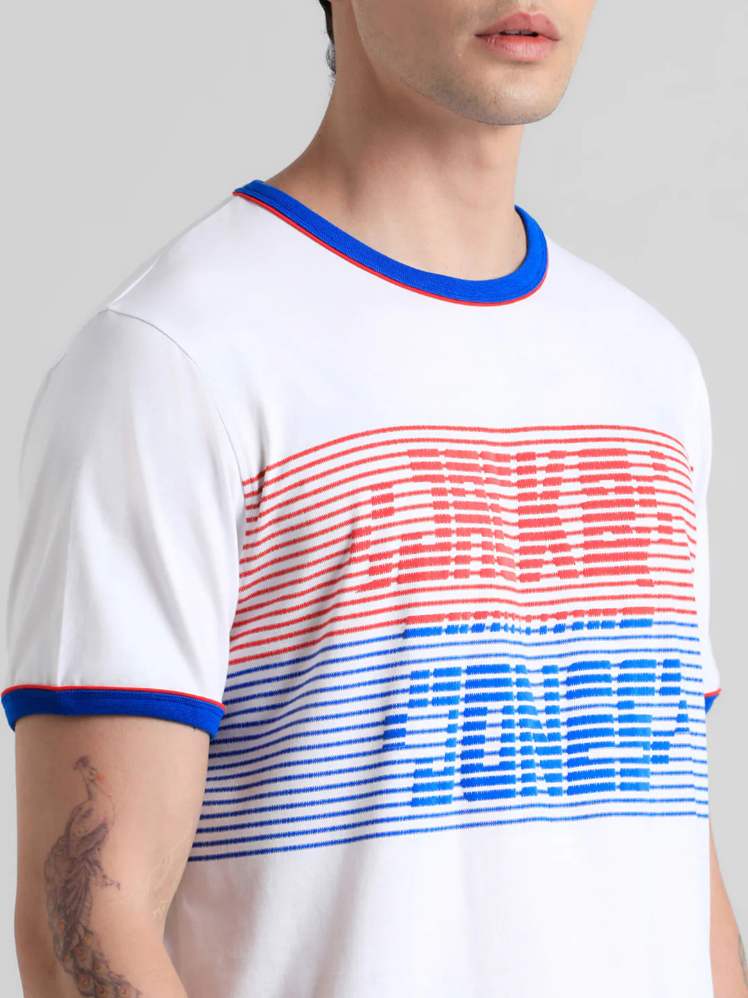 URBAN RACERS by JACK&JONES WHITE STRIPED T-SHIRT - Image 5