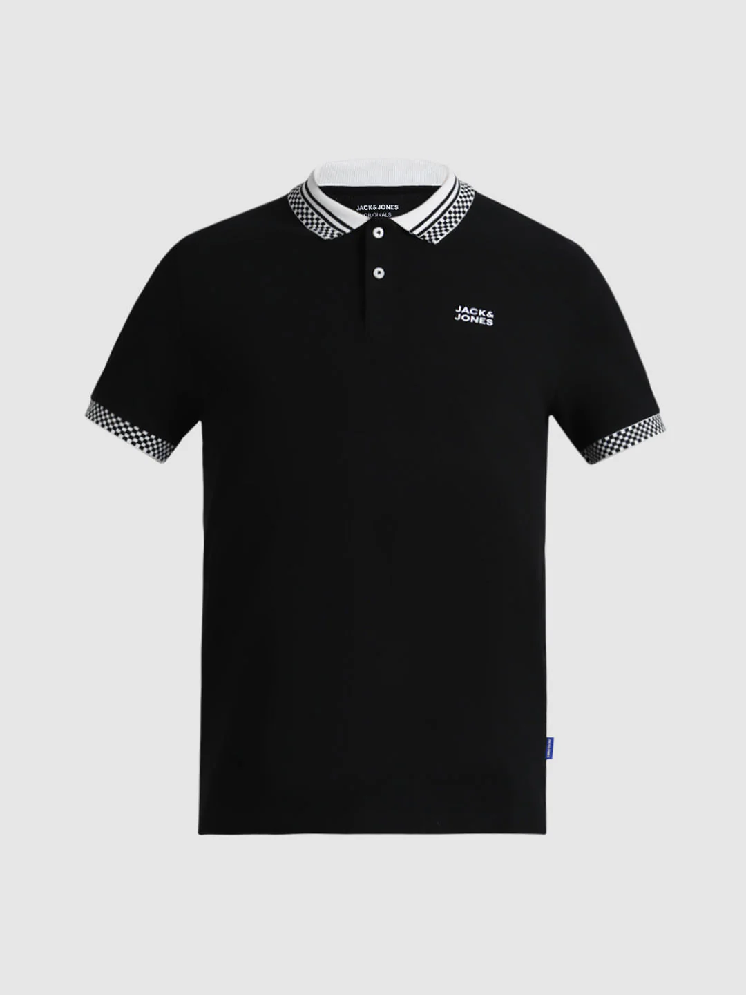 URBAN RACERS by JACK&JONES BLACK CONTRAST TIPPING POLO - Image 7