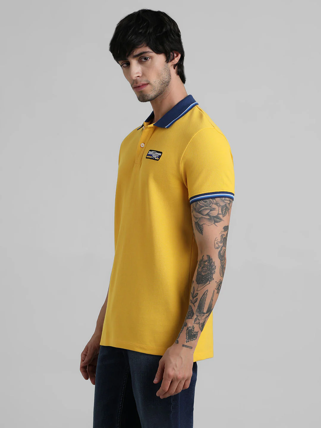 URBAN RACERS by JACK&JONES YELLOW MOTORSPORT POLO T-SHIRT - Image 3