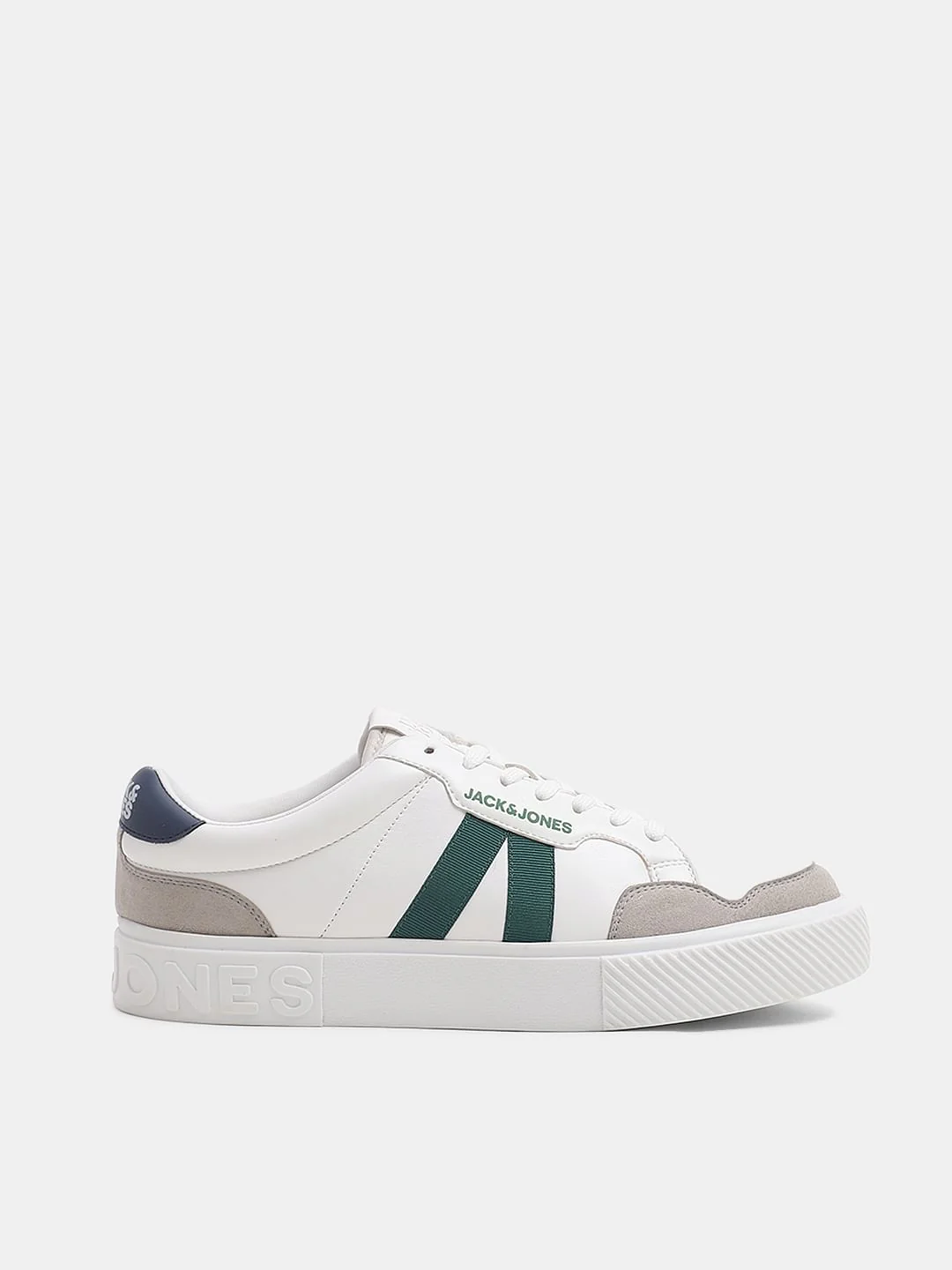 White Colourblocked Lace Up Sneakers - Image 2