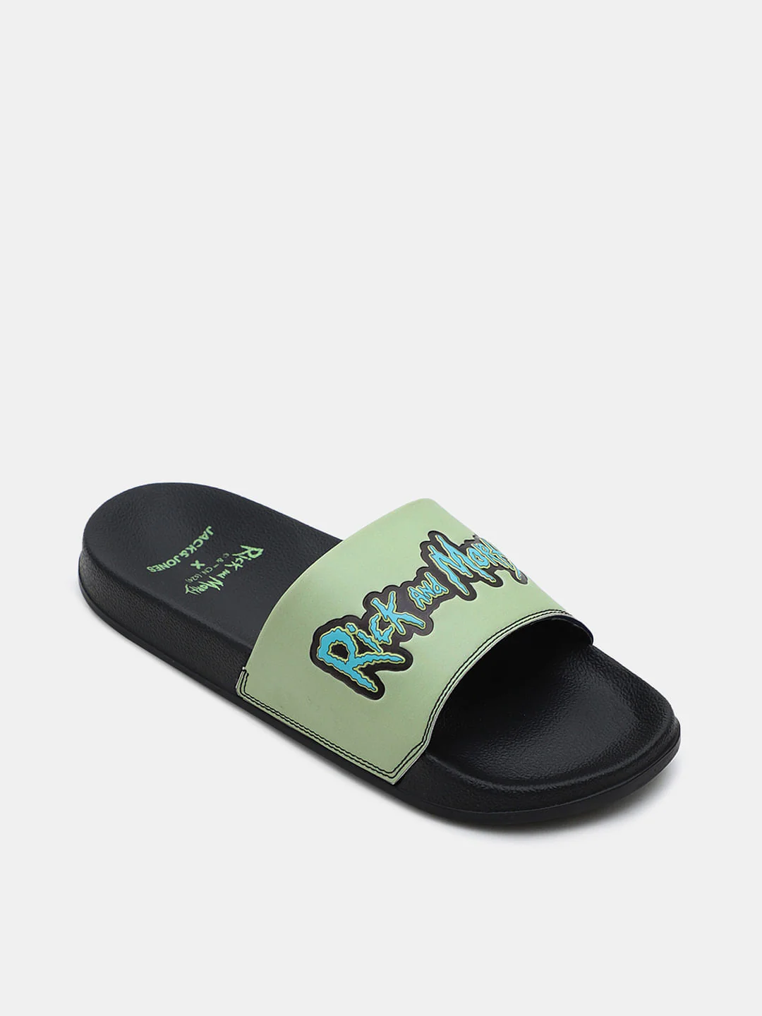 X Rick & Morty Black Typographic Print Sliders - Image 4
