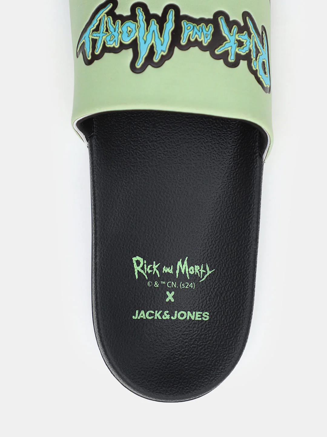 X Rick & Morty Black Typographic Print Sliders - Image 7