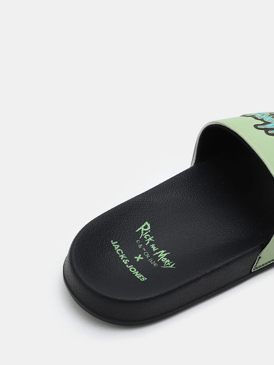 X Rick & Morty Black Typographic Print Sliders - Image 8