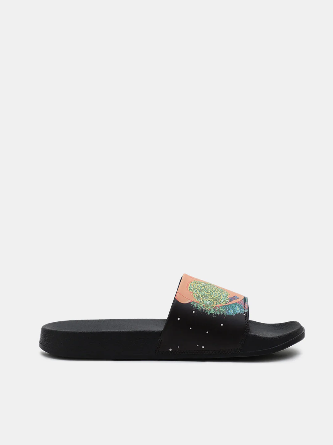 X Rick & Morty Black Printed Sliders - Image 2