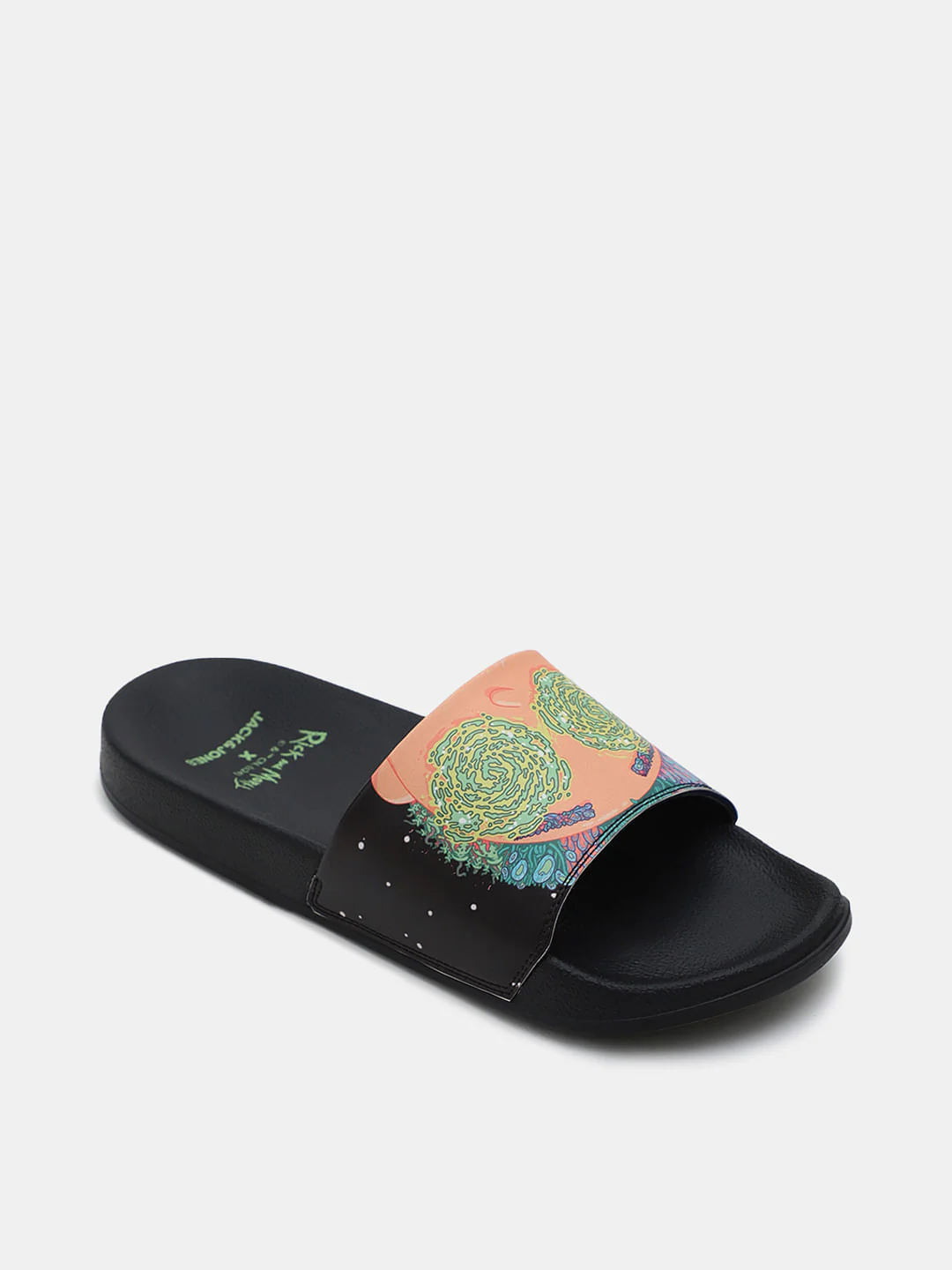 X Rick & Morty Black Printed Sliders - Image 4