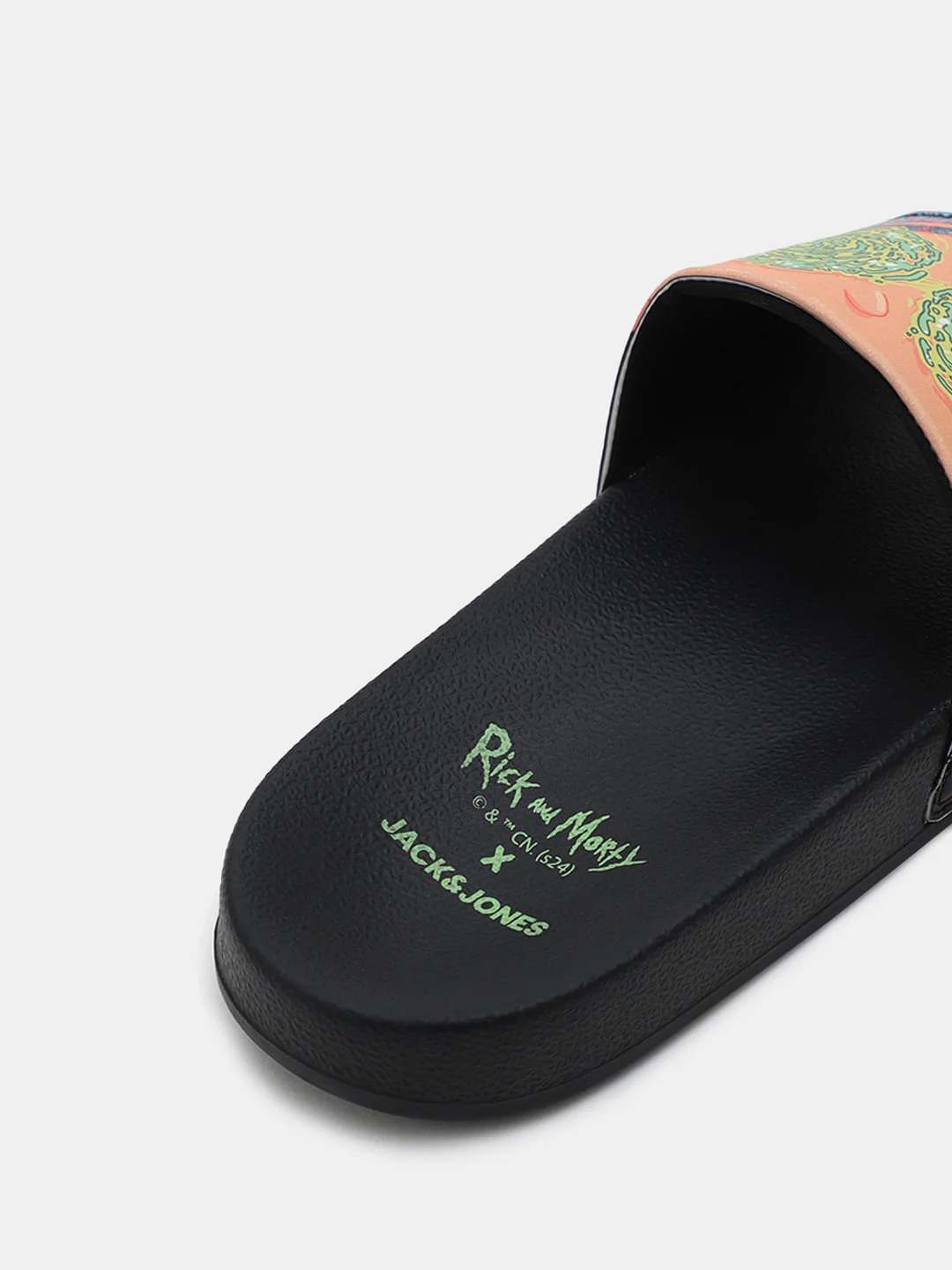 X Rick & Morty Black Printed Sliders - Image 8