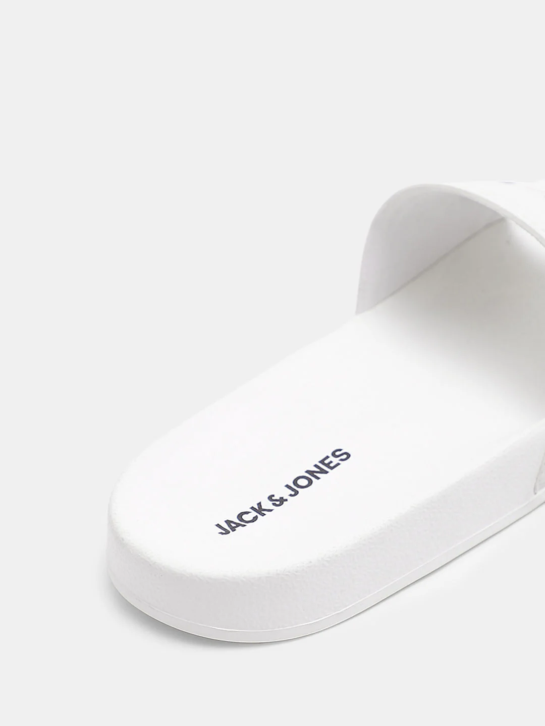 White Cursive Logo Print Sliders - Image 8