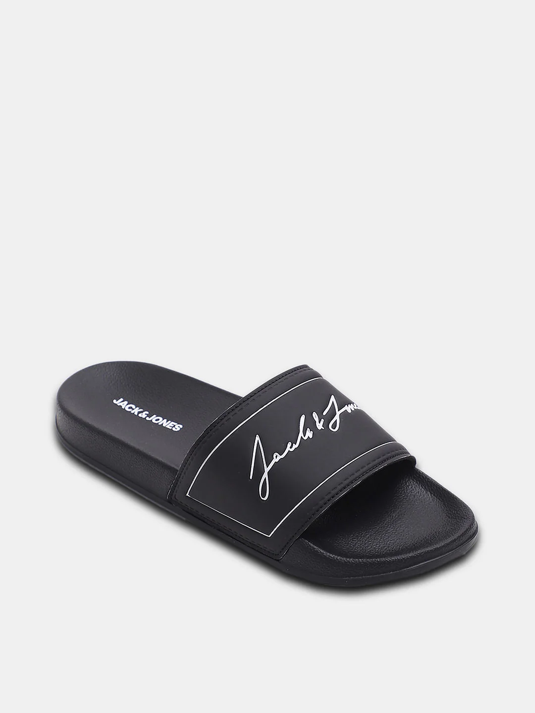 Black Cursive Logo Print Sliders - Image 4