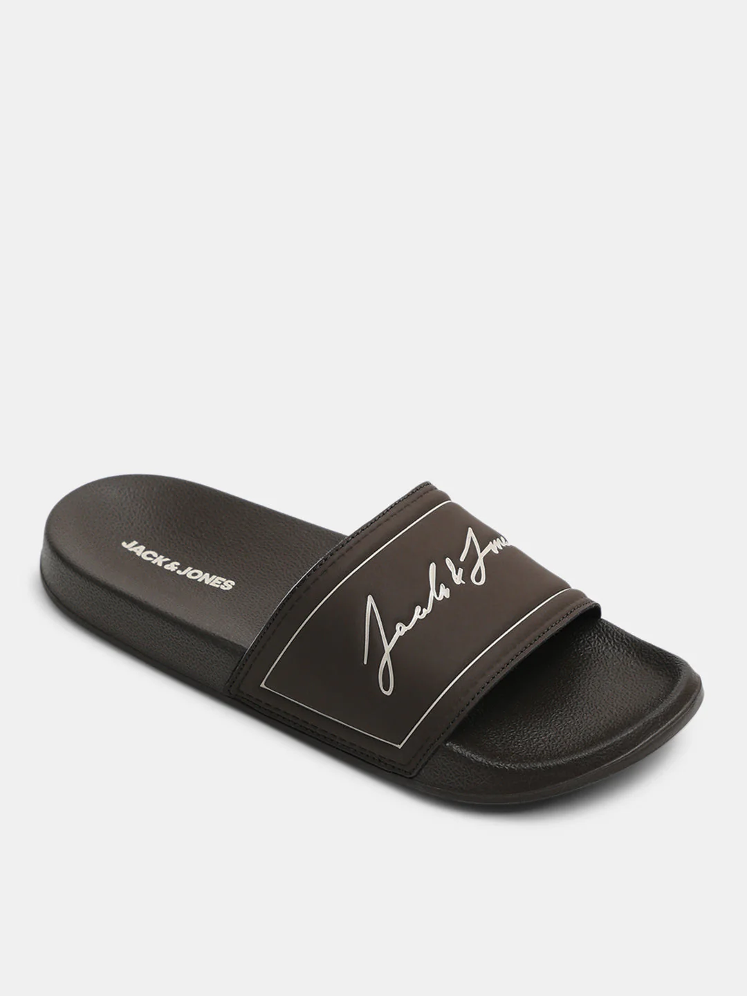 Brown Cursive Logo Pool Sliders - Image 4