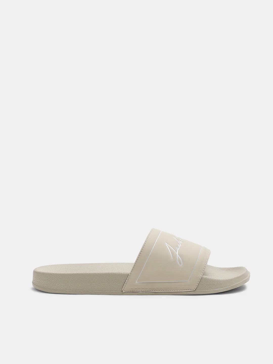 Beige Cursive Logo Pool Sliders - Image 2