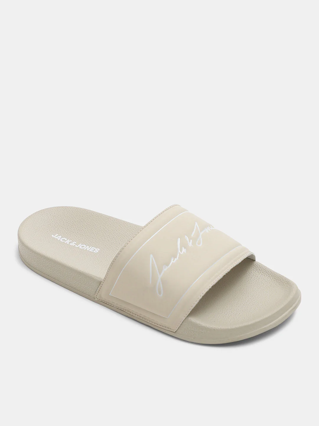 Beige Cursive Logo Pool Sliders - Image 4