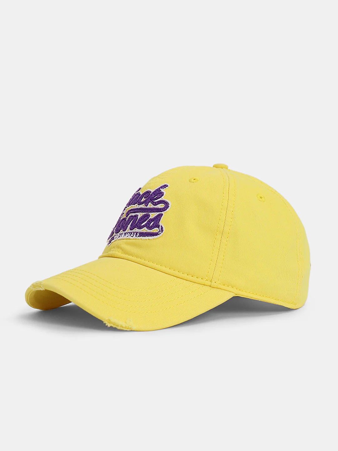 Yellow Embroidered Logo Varsity Cap - Image 2
