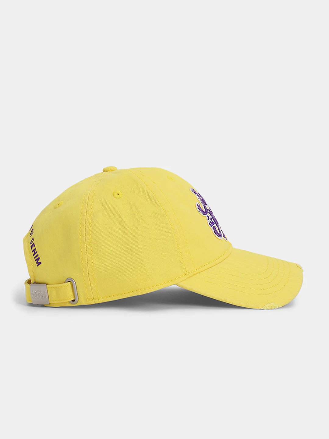 Yellow Embroidered Logo Varsity Cap - Image 3