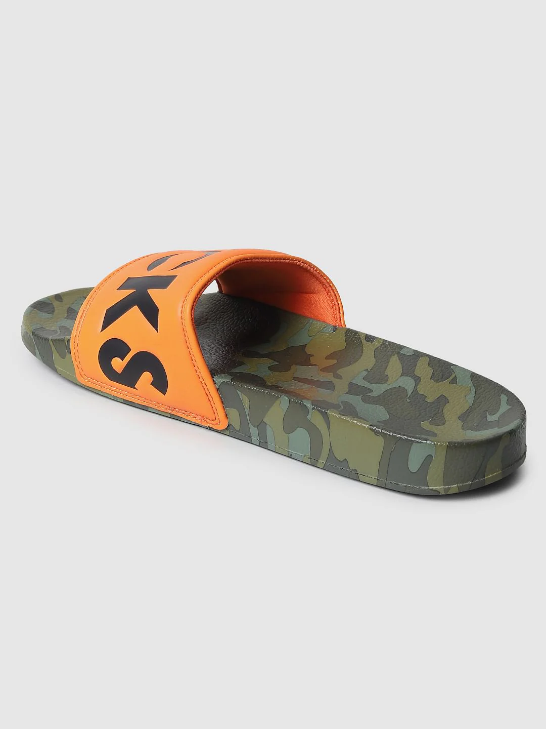 Orange Camo Print Sliders - Image 4