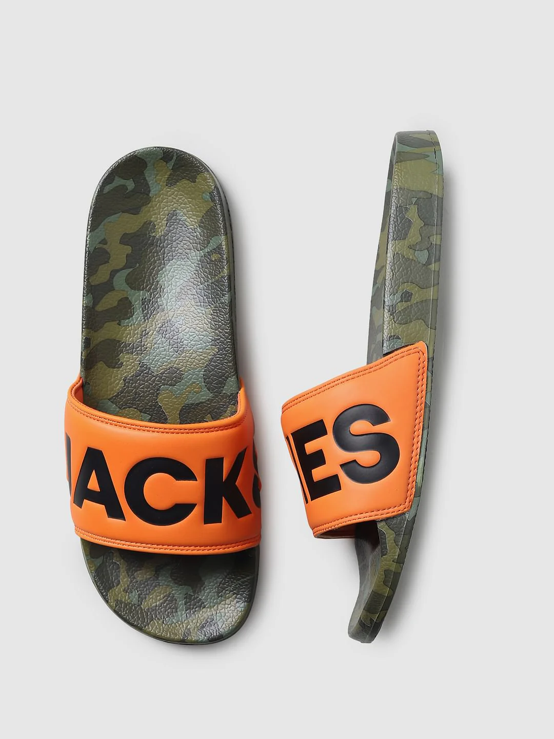 Orange Camo Print Sliders - Image 7