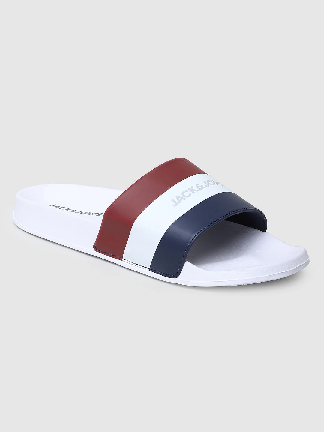 White Striped Slides - Image 3