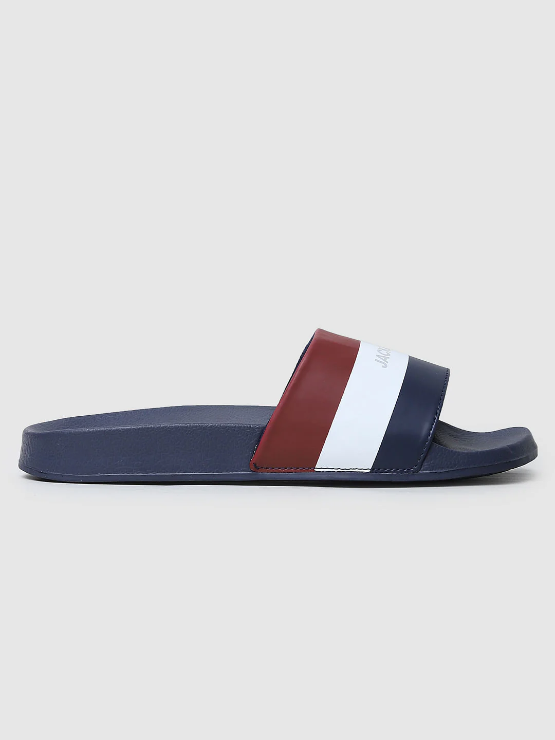 Navy Blue Striped Slides - Image 2