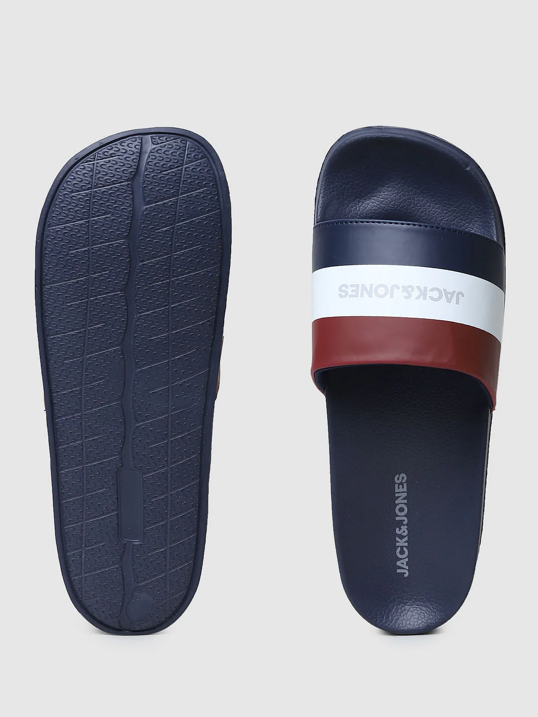 Navy Blue Striped Slides - Image 5