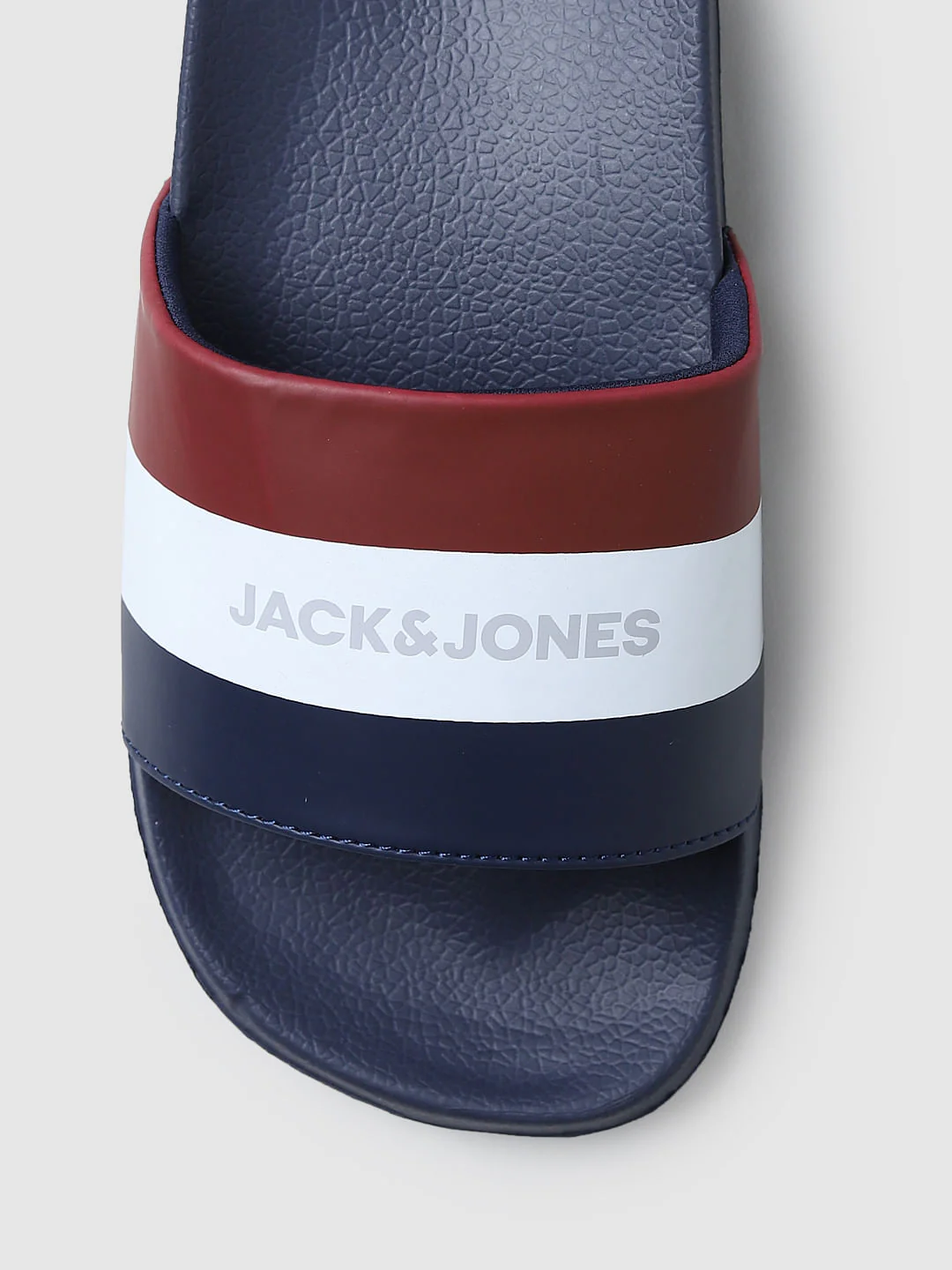Navy Blue Striped Slides - Image 9
