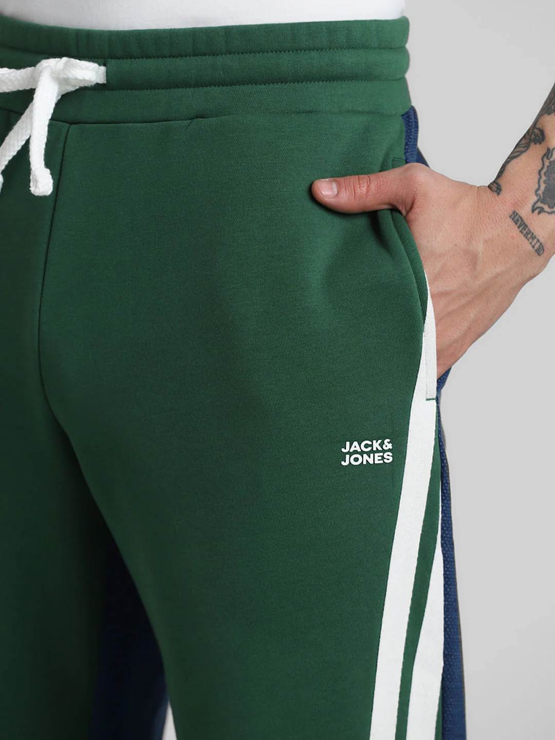 Green & Blue Mid Rise Wide Leg Sweatpants - Image 4