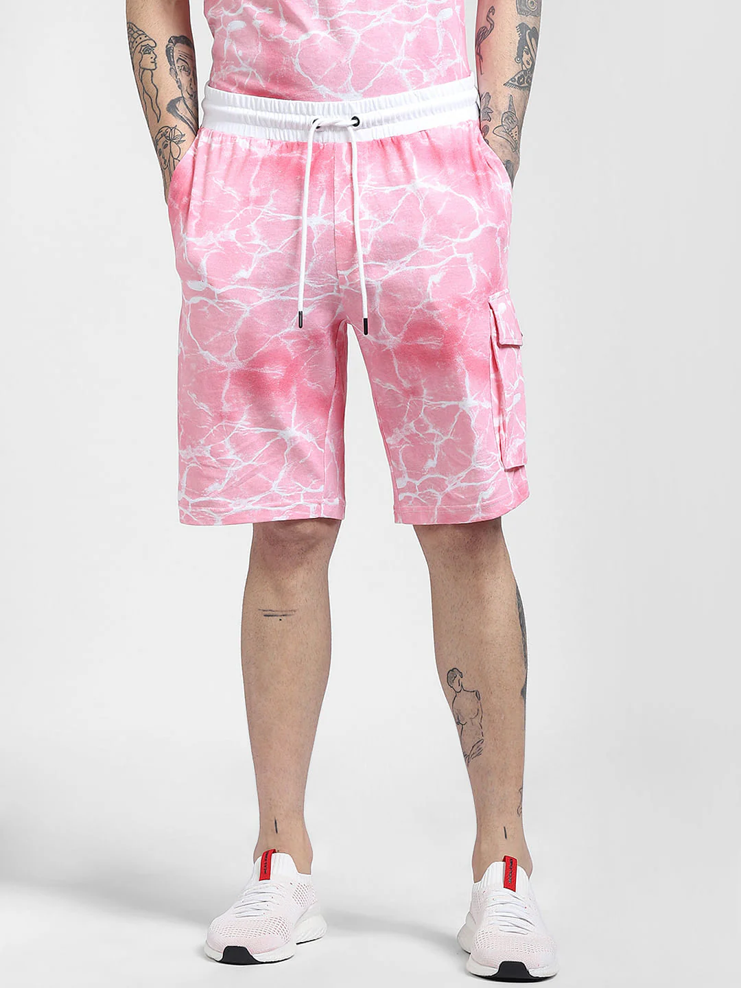 Pink Tie Dye Co-ord Shorts - Image 2