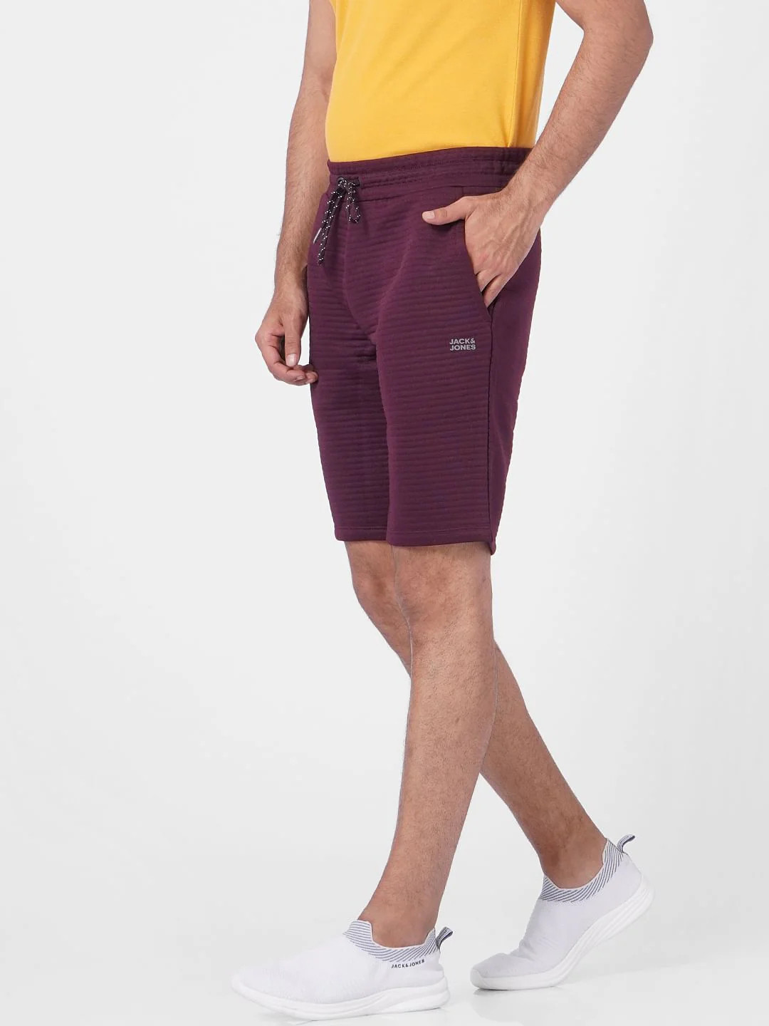 Maroon Mid Rise Sweatshorts - Image 3