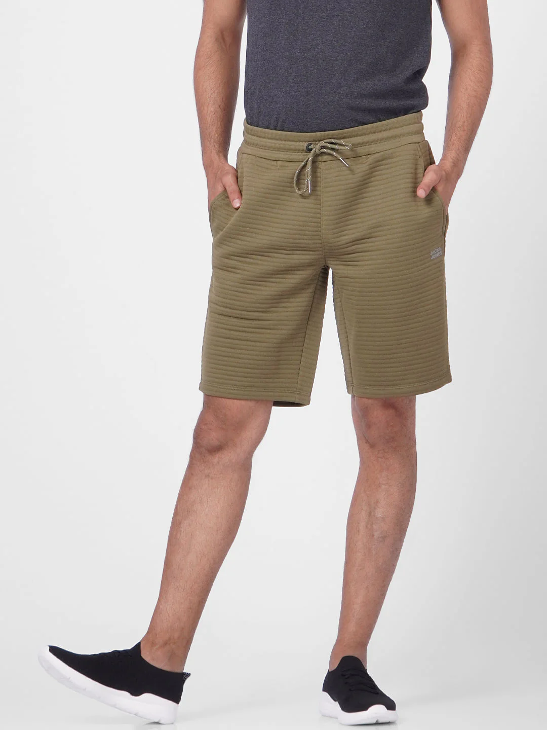 Green Mid Rise Sweatshorts - Image 2