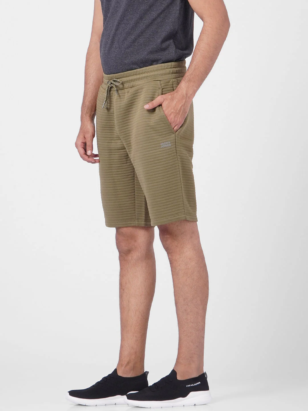Green Mid Rise Sweatshorts - Image 3