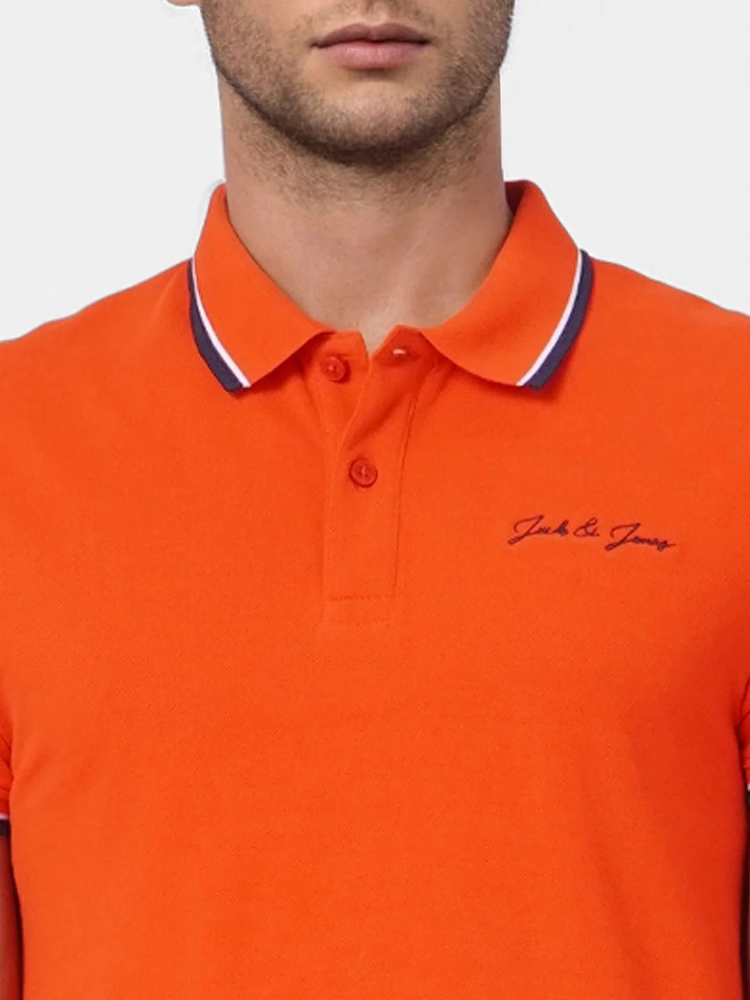 Red Contrast Tipping Polo T-shirt - Image 5