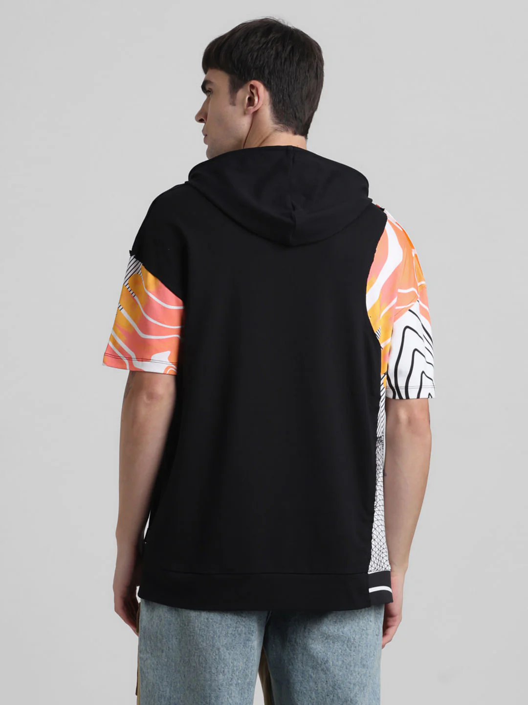 UNMATCHED by JACK&JONES Black Oversized Hooded T-shirt - Image 4
