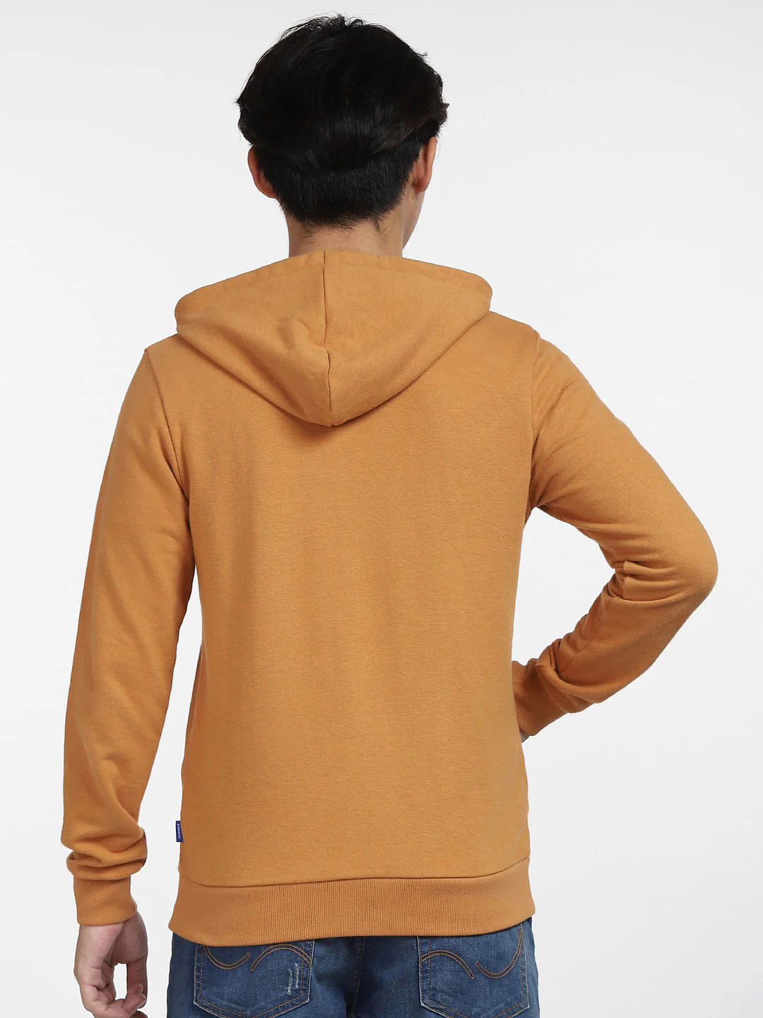 Brown Front-Open Hooded Sweatshirt - Image 4