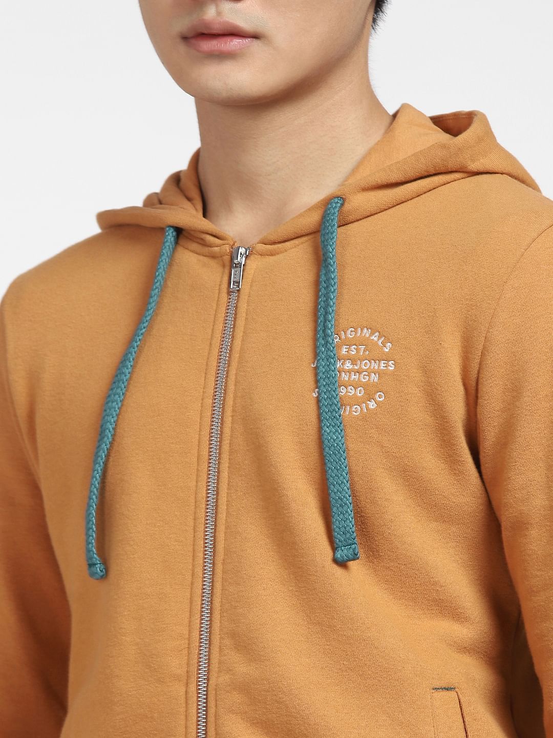 Brown Front-Open Hooded Sweatshirt - Image 5