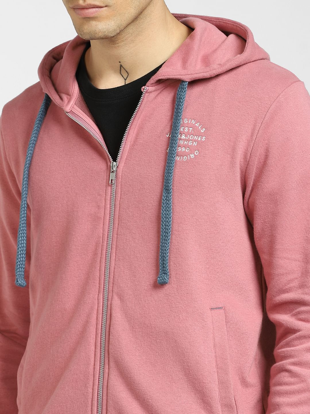 Pink Zip-Up Hooded Sweatshirt - Image 5