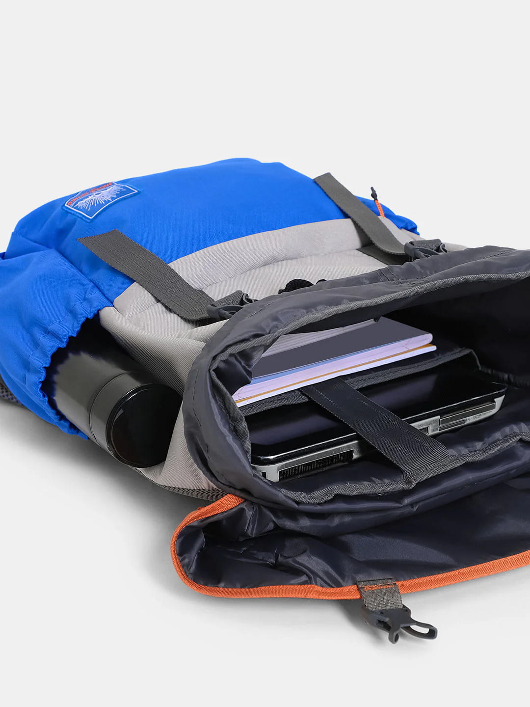 Orange Colourblocked Utility Backpack - Image 6