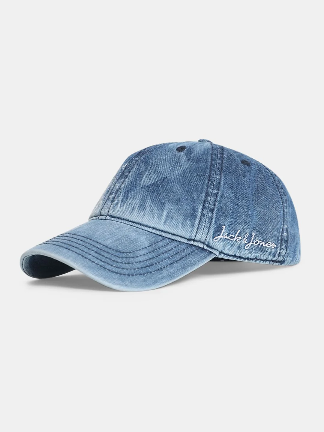 Blue Denim Logo Print Cap - Image 2