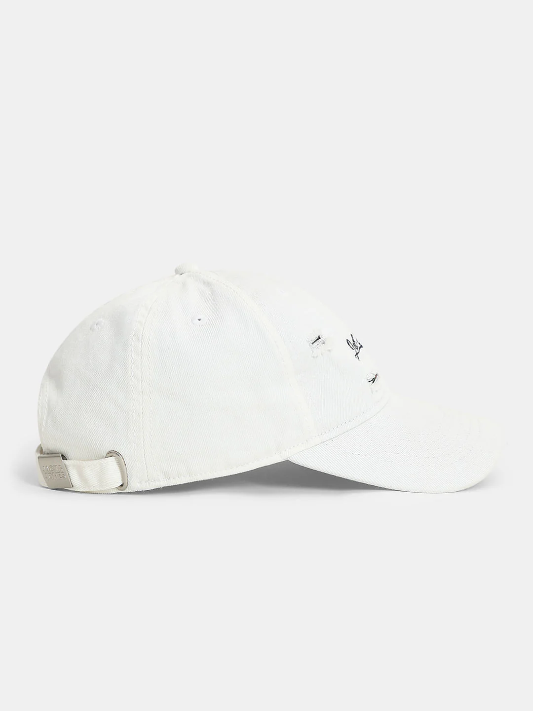 White Distressed Baseball Cap - Image 3